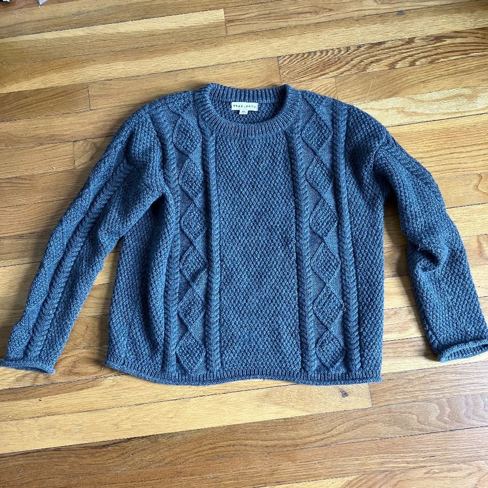 Tradlands Gray Fisherman Sweater XS